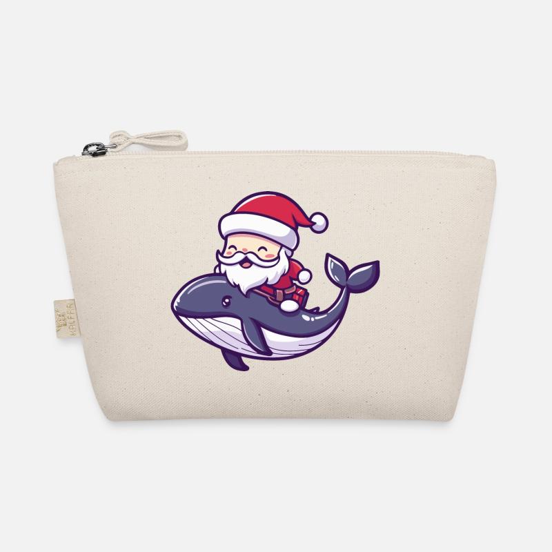 Wal Weihnachtsmann Cartoon Bio-Täschchen
