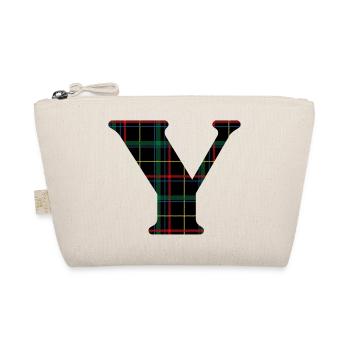 Monogram y Schottischer Tartan - Bio-Täschchen - Natur - Vorne