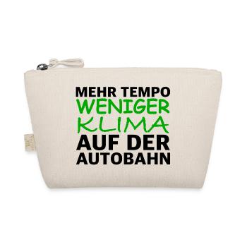Mehr Tempo weniger Klima auf der Autobahn - Bio-Täschchen - Natur - Vorne