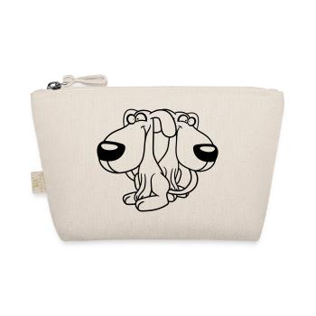 2 Dog Friends Team Crazy Funny Crew Brothers - Organic Pouch - nature - Front