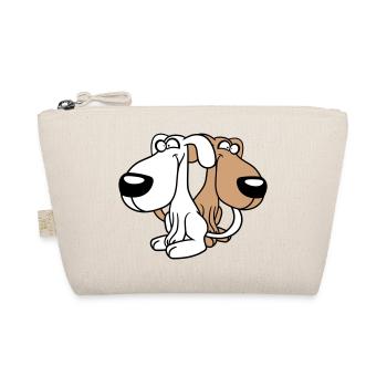 2 Dog Friends Team Crazy Funny Crew Brothers - Organic Pouch - nature - Front
