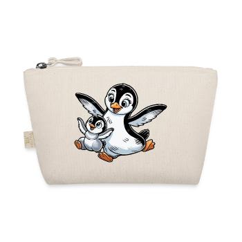 Penguin mother and child frolicking - Organic Pouch - nature - Front