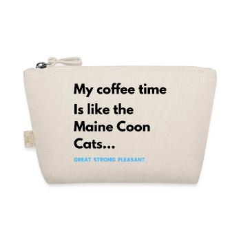 Coffee time like the Maine Coon cats - Organic Pouch - nature - Front
