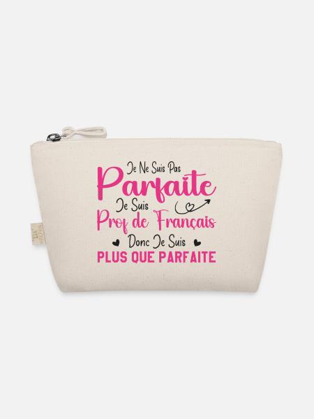Femme Humour Professeur de Français - Trousse biologique - nature - Devant