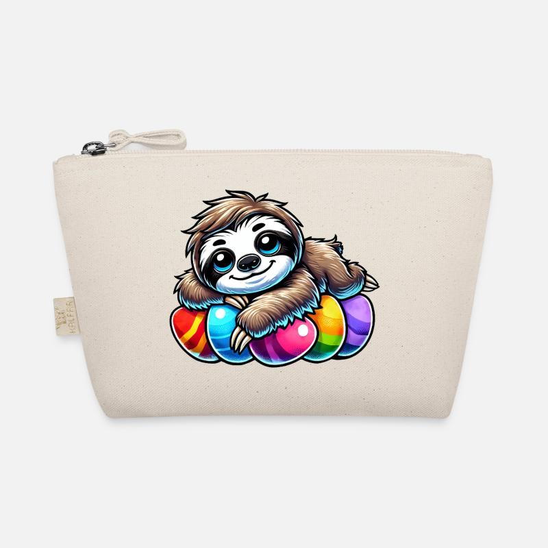 Cute Sloth Easter Easter Egg Cartoon Chilling Organic Pouch