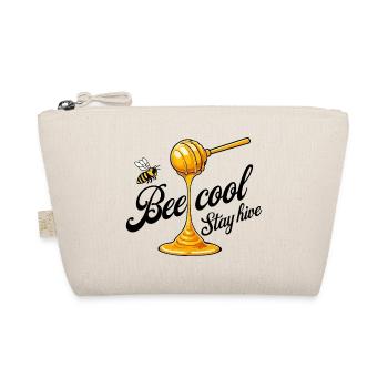 Bee Cool Stay Hive - Honey and Bee Theme - Organic Pouch - nature - Front