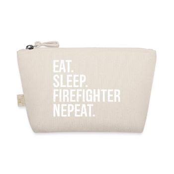 Eat Sleep Firefighter Nepeat - Organic Pouch - nature - Front