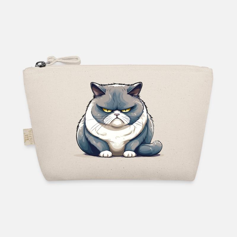 Dicke, mürrische Katze Bio-Täschchen