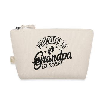 Promoted to grandpa 2026 Grandfather-to-be - Organic Pouch - nature - Front
