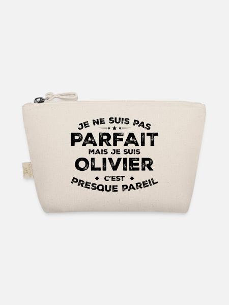 Olivier A first name, an attitude Humour Olivier - Organic Pouch - nature - Front
