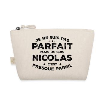 Nicolas Ein Vorname, eine Haltung Humor Nicolas - Bio-Täschchen - Natur - Vorne