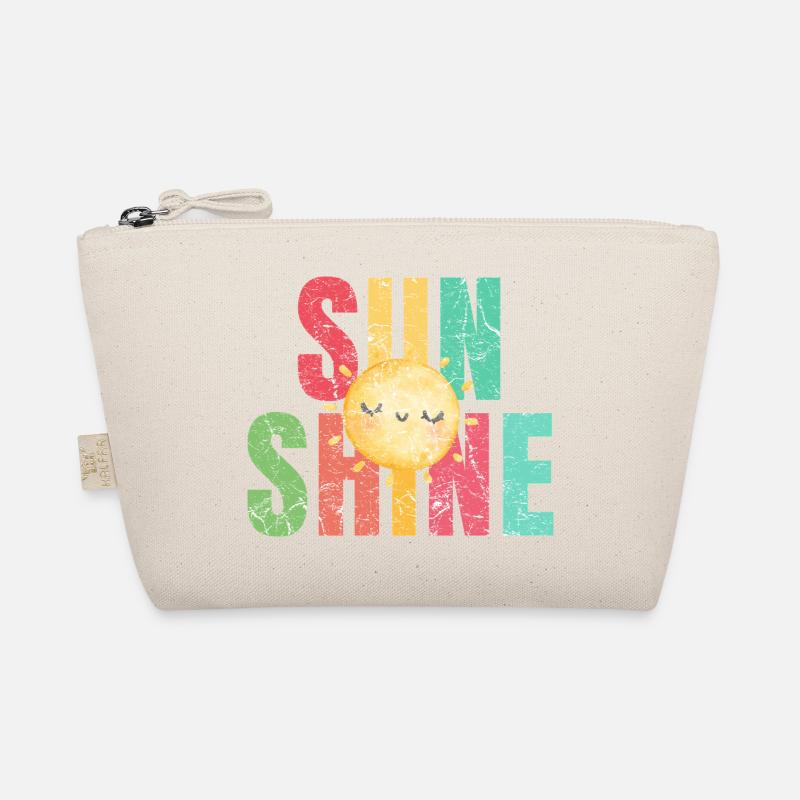 Sonne scheint Retro Sommer Urlaub Bio-Täschchen