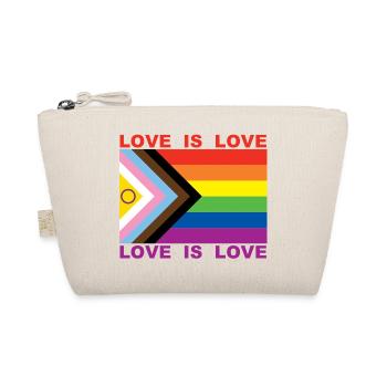 LOVE IS LOVE - Bio-Täschchen - Natur - Vorne