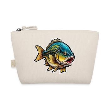 Fisch Lachs Meer See Ozean Fischer Angeln Geschenk - Bio-Täschchen - Natur - Vorne