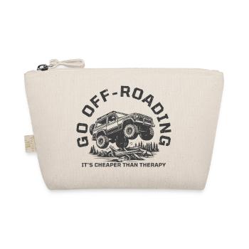 Funny Off-Roading Quote Cheaper Than Therapy - Organic Pouch - nature - Front
