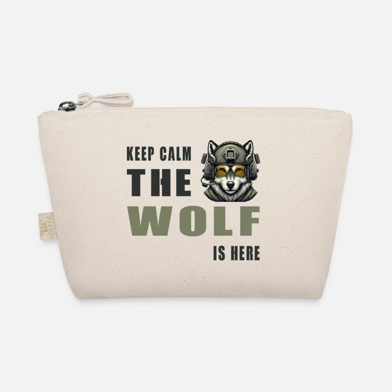 Keep Calm Wolf Is Here Bio-Täschchen