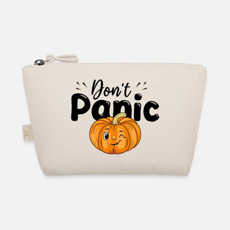 Don't panic. Design with winking pumpkin Organic Pouch