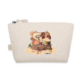 Vintage suitcase for the beach holiday – summery - Organic Pouch - nature - Front