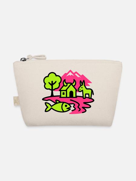 Naïve Pop Art Landscape - Organic Pouch - nature - Front