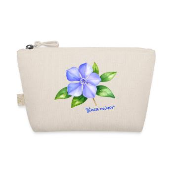 Vinca Minor - Watercolor botanical illustration - Organic Pouch - nature - Front