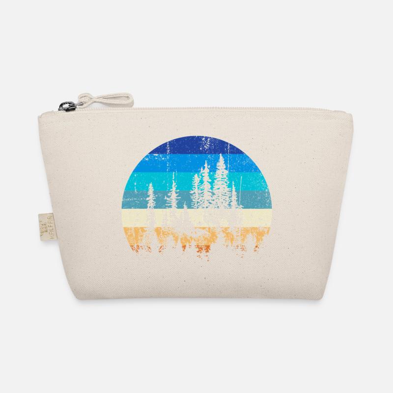 Sunset Forest Silhouette Print Bio-Täschchen