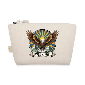 Wild eagle with mountains and sunrise - Organic Pouch - nature - Front