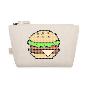 Pixel Art Cheeseburger Design - Bio-Täschchen - Natur - Vorne