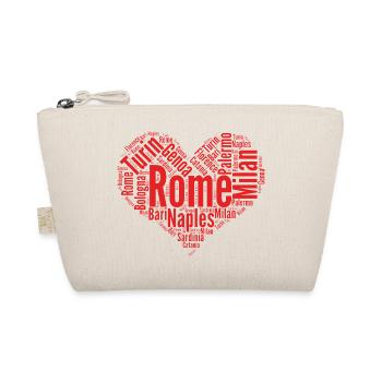 Italian cities typography heart-shaped layout map  - Organic Pouch - nature - Front