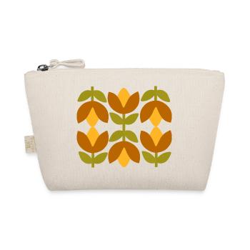 Geometric floral patterns in earth tones 70s - Organic Pouch - nature - Front