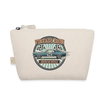 Vintage Muscle Car Design - Organic Pouch - nature - Front