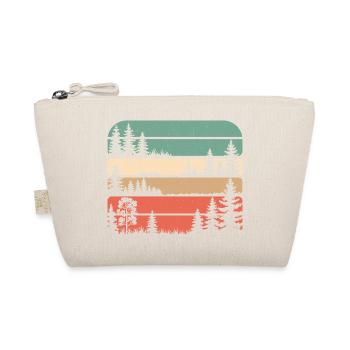 Retro Forest Nature Silhouette Trees Hiking Gift - Organic Pouch - nature - Front