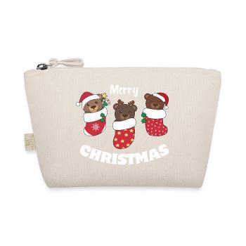 Ours mignons en chaussette de Noël pour ours de Noël - Trousse biologique - nature - Devant