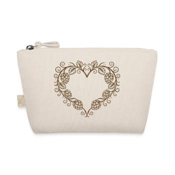 Hopfenherz - Folk Festival Design with Ornament - Organic Pouch - nature - Front