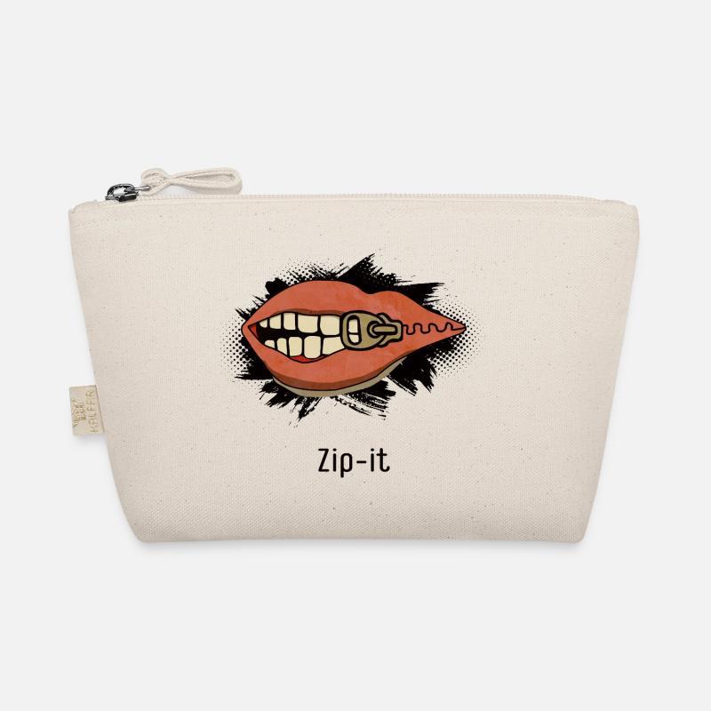 Zip it – cheeky statement in a pop art look Organic Pouch