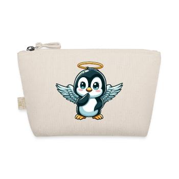 Cute Penguin Angel Halo Cartoon Wings - Organic Pouch - nature - Front