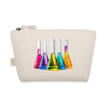 Colourful laboratory bottles in a play of colours - Organic Pouch - nature - Front