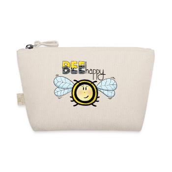Bee Happy fröhliche Biene - Organic Pouch - nature - Front