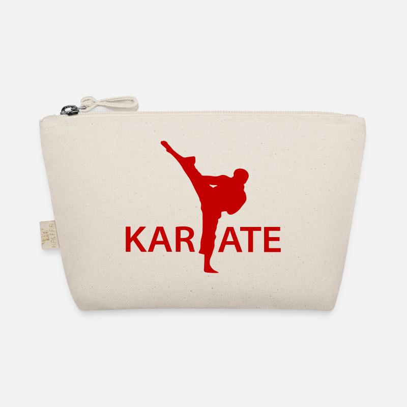 Karate Kick Silhouette Organic Pouch