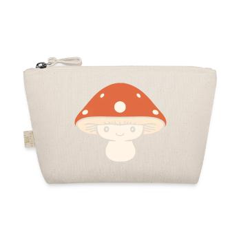 Kawaii orangefarbener Polka-Dot-Pilz - Bio-Täschchen - Natur - Vorne