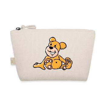 Ours de dessin animé joyeux assis - Trousse biologique - nature - Devant