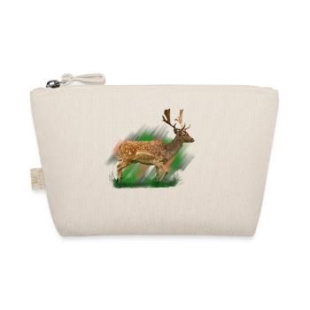 Deer in brush style - Organic Pouch - nature - Front
