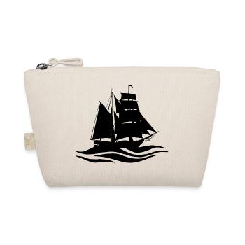 black boat and travel - Organic Pouch - nature - Front