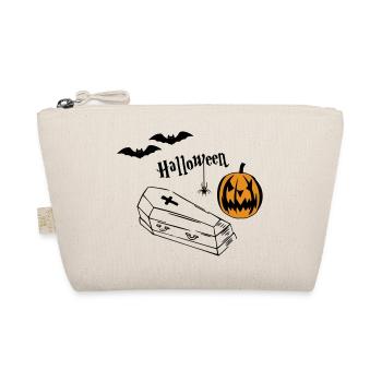 Halloween Pumpkin Silhouette - Organic Pouch - nature - Front