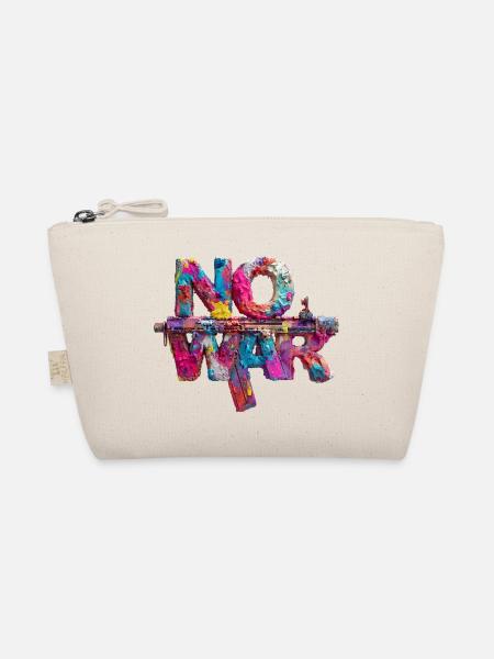 No War Colorful Gun Art - Organic Pouch - nature - Front