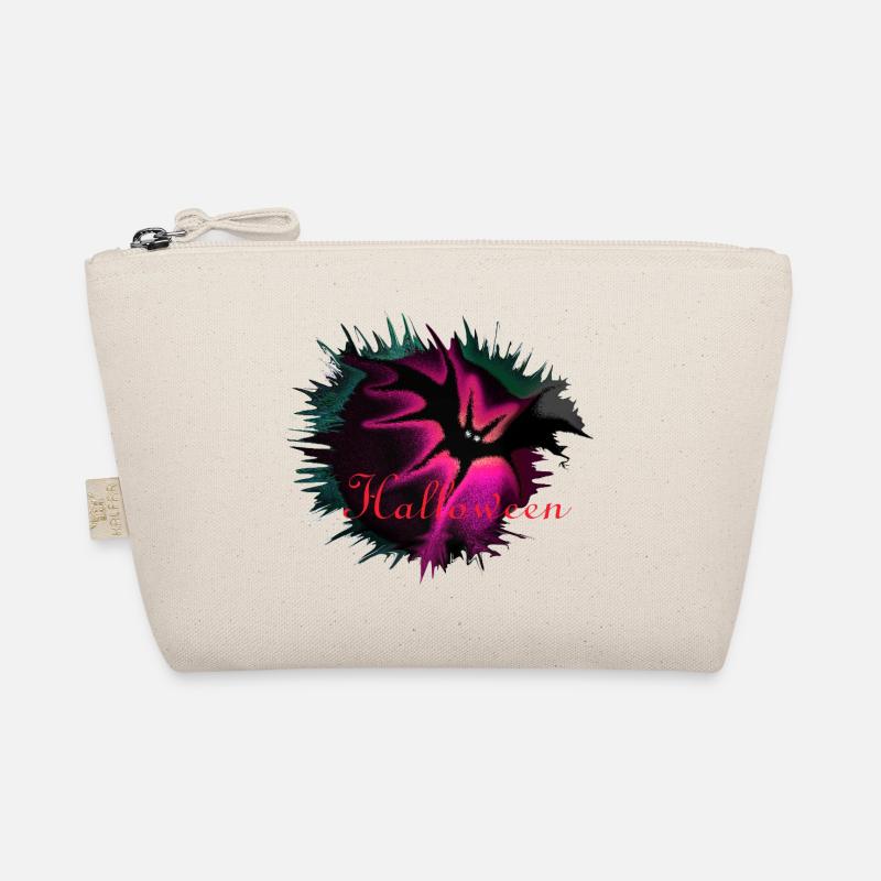Halloween Nebula Splash Bat Pink Night Organic Pouch