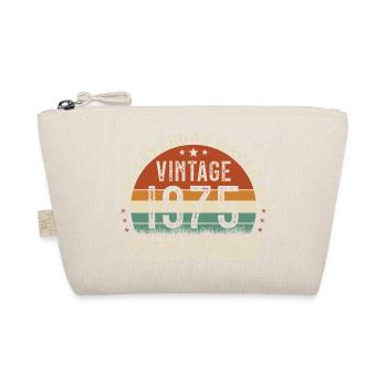 1975 Retro Vintage Geburtstagsgeschenk - Bio-Täschchen - Natur - Vorne