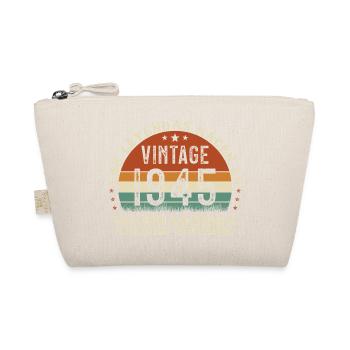 1945 Retro Vintage Geburtstagsgeschenk - Bio-Täschchen - Natur - Vorne