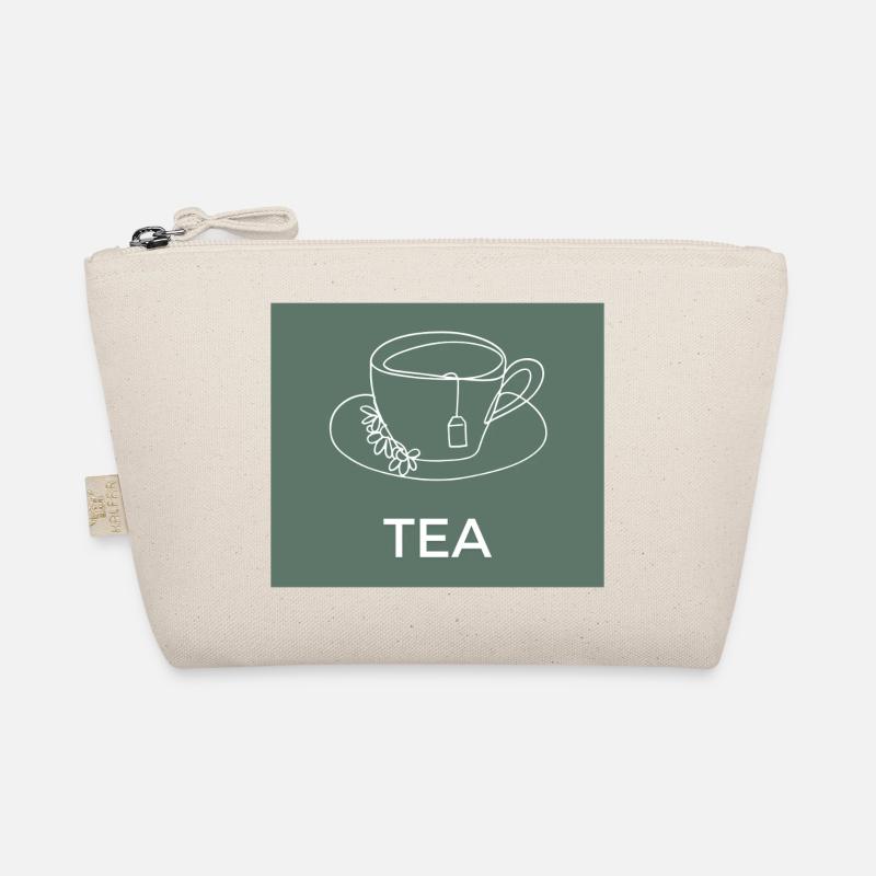 Tea Cup Line Drawing Organic Pouch