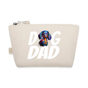 Dachshund Dog Dad Watercolor Design Weiner Dog - Organic Pouch - nature - Front