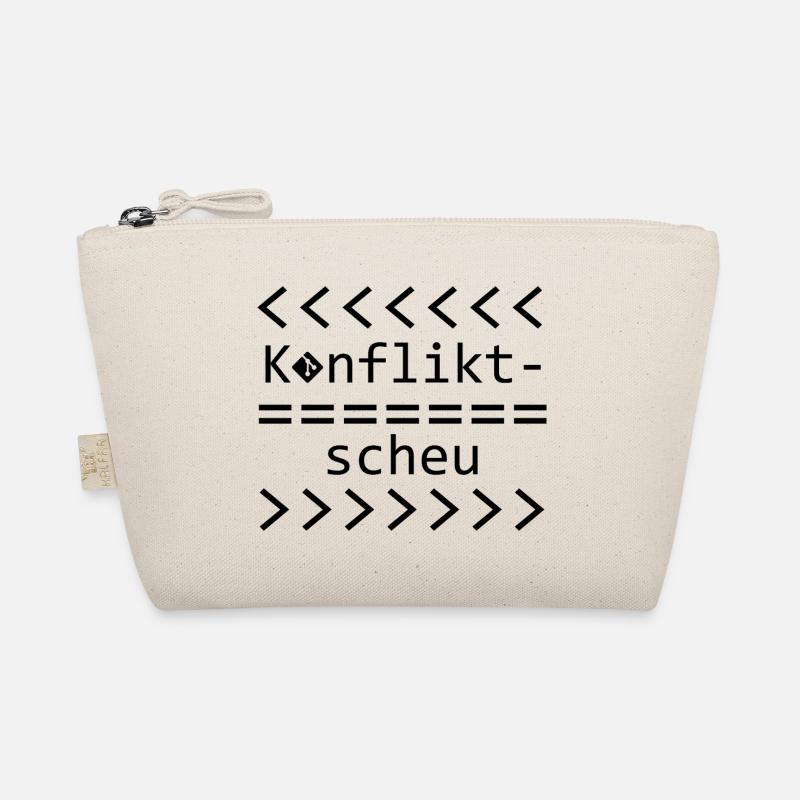 Konfliktscheu Git Nerd Shirt Bio-Täschchen